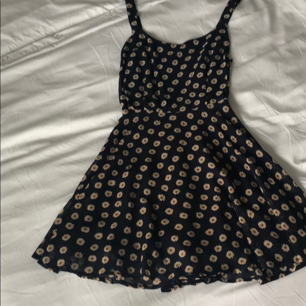 Navy blue asymmetrical dress